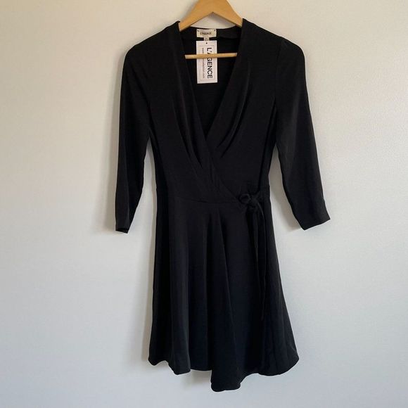 L'AGENCE Black Wrap Dress Mini Never Worn - Picture 3 of 7